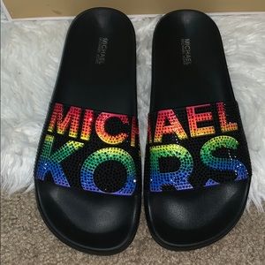 Michael Kors Shoes - Michael Kors Gilmore Slides - Multi Michael Kors Shoes - Michael Kors Gilmore Slides - Multi